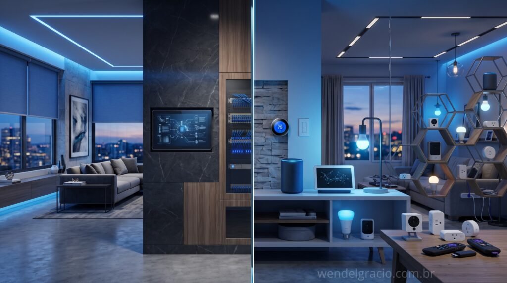 Automação residencial profissional versus interruptor inteligente smart home