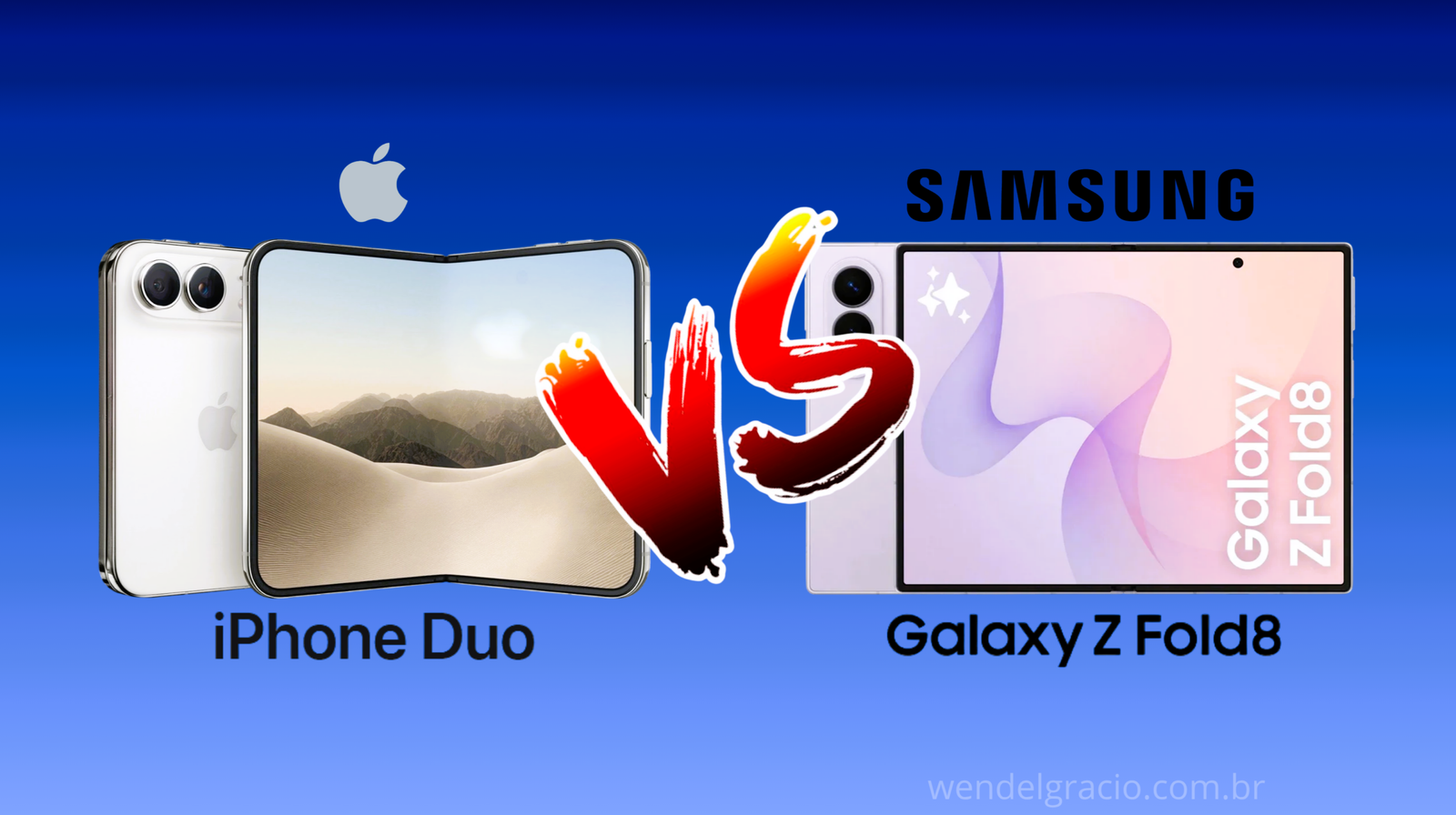 iPhone Duo vs Galaxy Z Fold8: qual é o melhor celular dobrável?